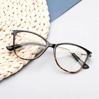 Lunettes de myopie œil de chat Anti-lumière bleue pour femmes, marque de styliste, jambe de printemps, monture de lunettes de Prescription dioptrie 0 -0.5 -0.75 à-6 6