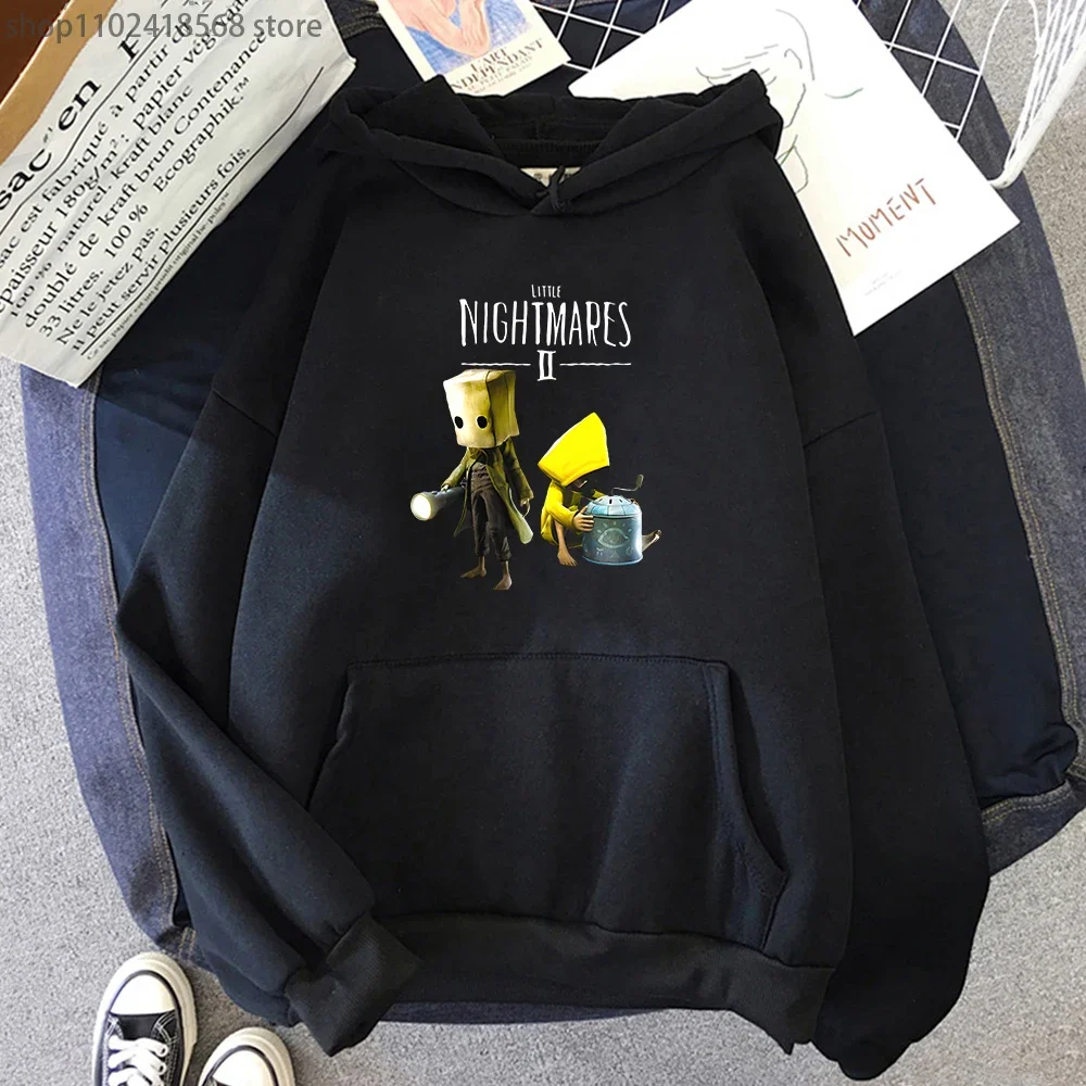 Little Nightmares Hoodies Fleece Cartoon Anime Sweatshirts Aesthetic Manga Graphic Men/women Clothes Harajuku Pocket Streetwear