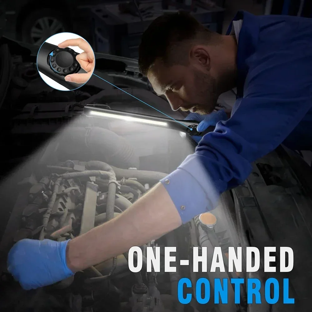 Description Picture 5 of itemUSB Rechargeable LED Flashlight New COB Magnetic Work Light Portable Lantern Camping Torch Car Repair Lamp With Built-in Battery