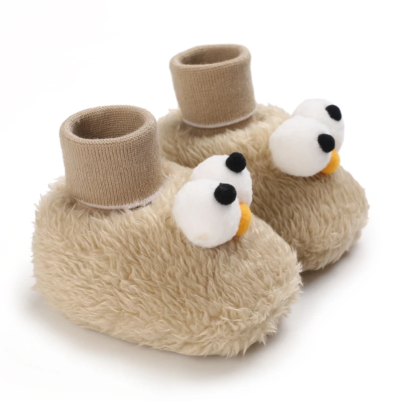 Newborn Cute and Funny Warm Socks For Boys and Girls Aged 0-1 With Soft Cloth Soles Bed Shoes