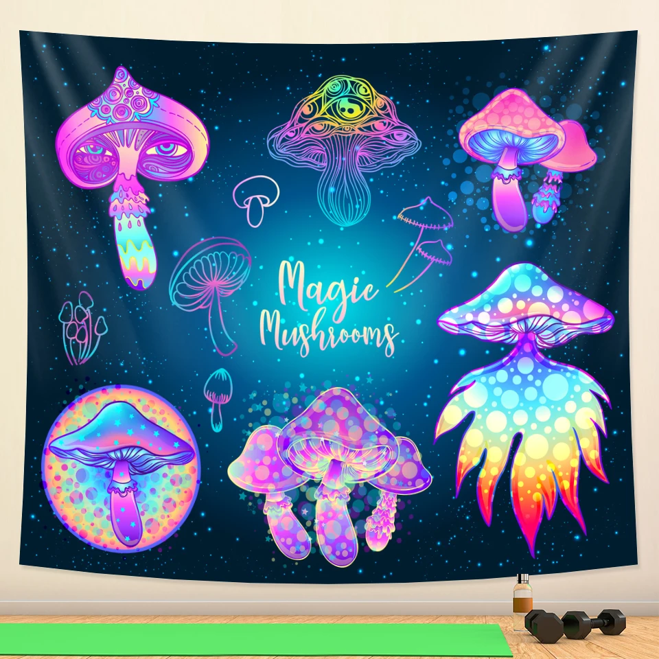 

Psychedelic scene mushroom tapestry tapestry Mandala home decoration bedroom sheet Bohemian decorative sofa blanket yoga mat