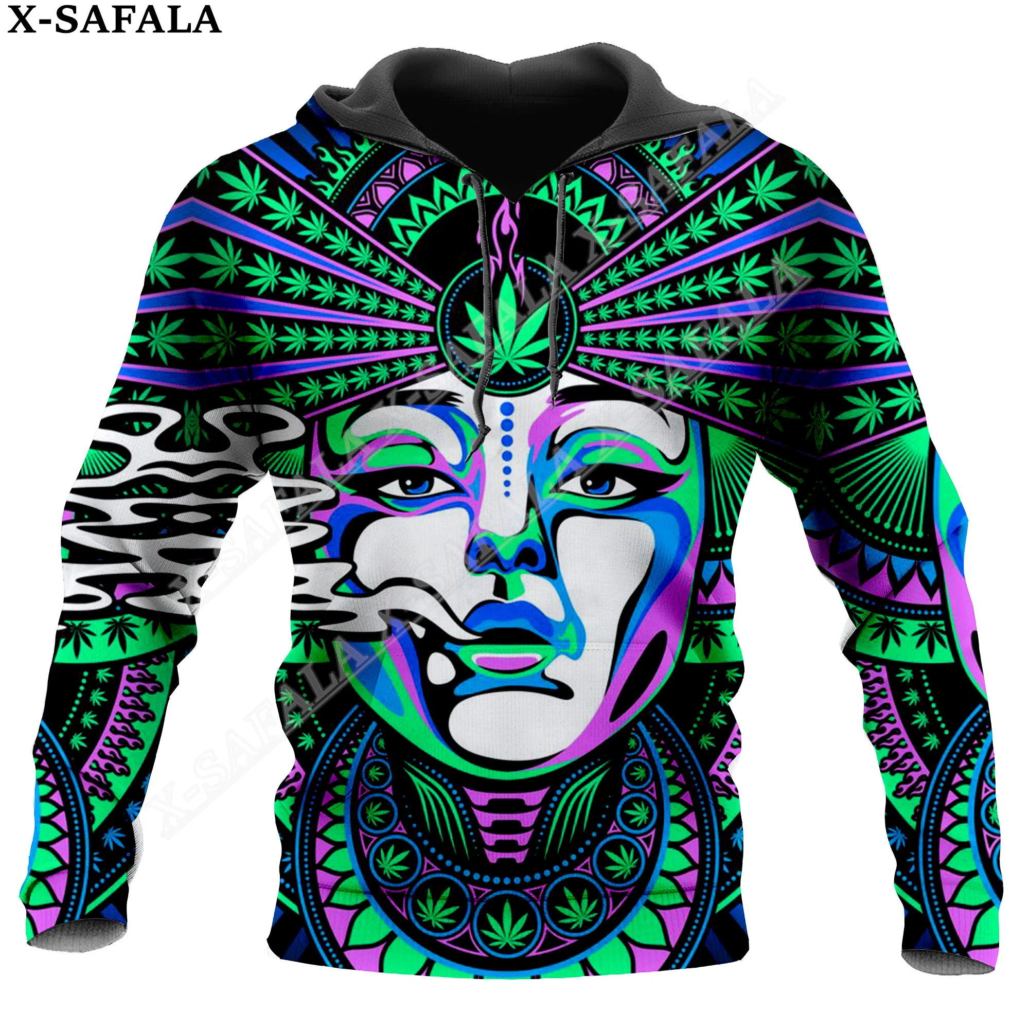 

Weeds Leaf Psychedelic Trippy 3D Print Zipper Hoodie Man Female Pullover Sweatshirt Hooded Jacket Jersey Coat Tracksuits-2