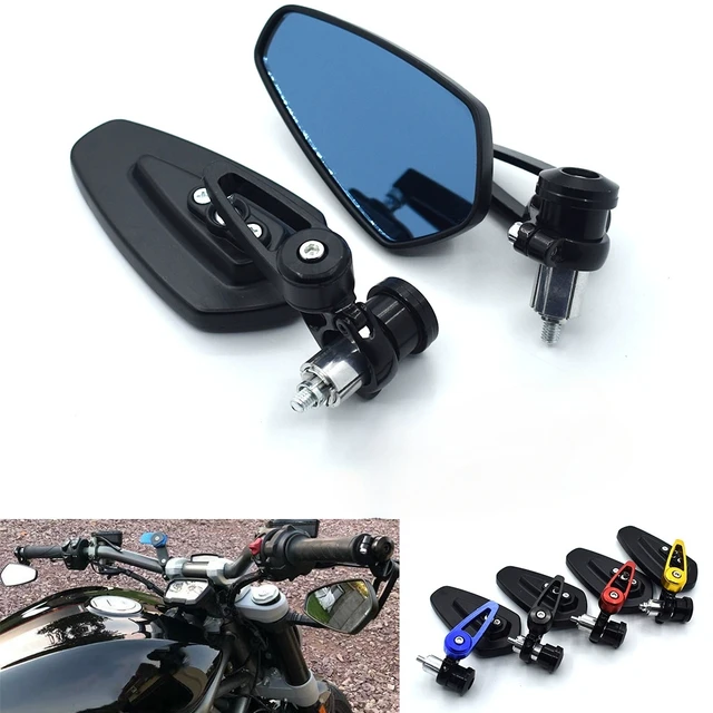 SDTW 7/8" 22mm Motorcycle Rearview Side Mirrors Universal Scooter Bar End Handlebar Mirror Accessories For Harley Yamaha Honda