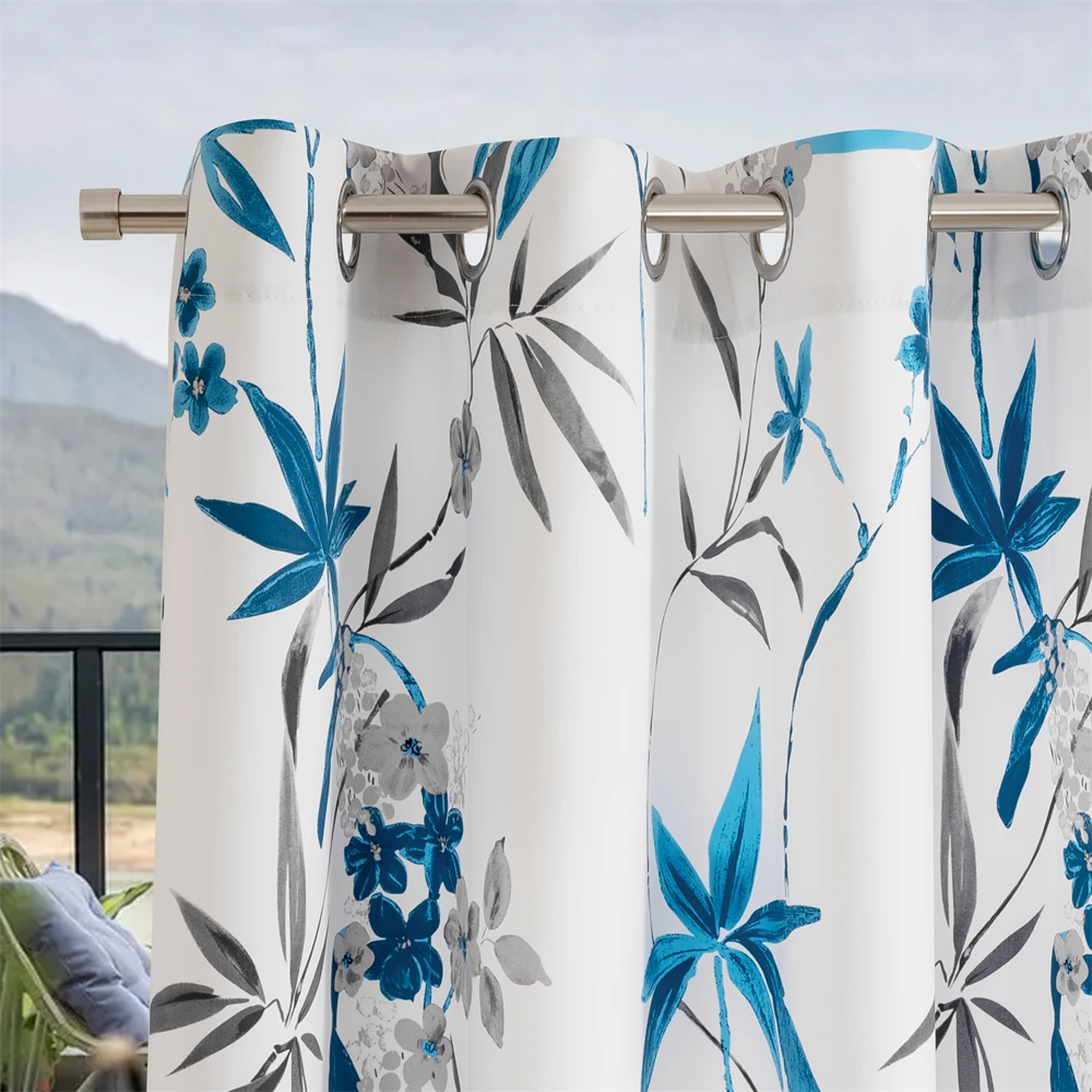NICETOWN 12 Colors Outdoor Curtain Drape Blackout Light Blocking Fade Resistant with Grommet Rust-Proof for Porch&Beach&Patio