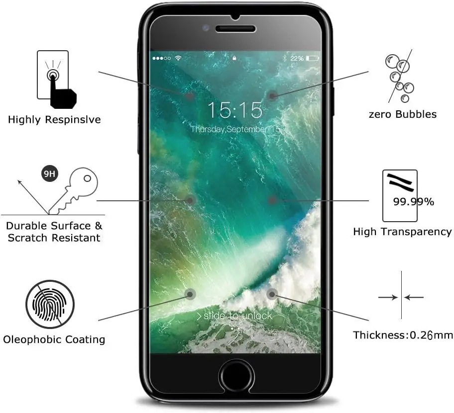 Premium 9H HD Tempered Glass Screen Protector - Pack of 2/4