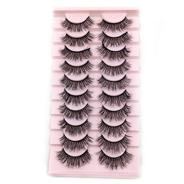 5/8/10/20 Pairs 3D Mink Lashes Natural False Eyelashes Dramatic Fluffy Soft Wispy Volume Cross Reusable Fake Eyelash  MaKeup