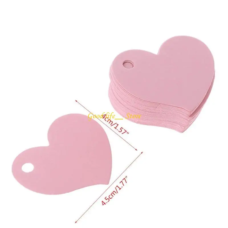 85dB 50pcs 심장 모양 블랭크 크래프트 종이 카드 선물 태그 레이블 DIY 파티 웨딩 공예품