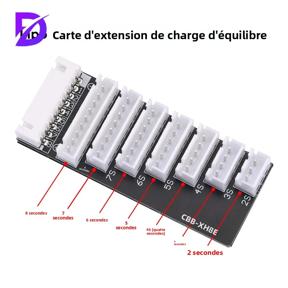 Chargeur multiport 2S-8S pour batteries LiPo en fonctionnement avec voyants lumineux indiquant la charge