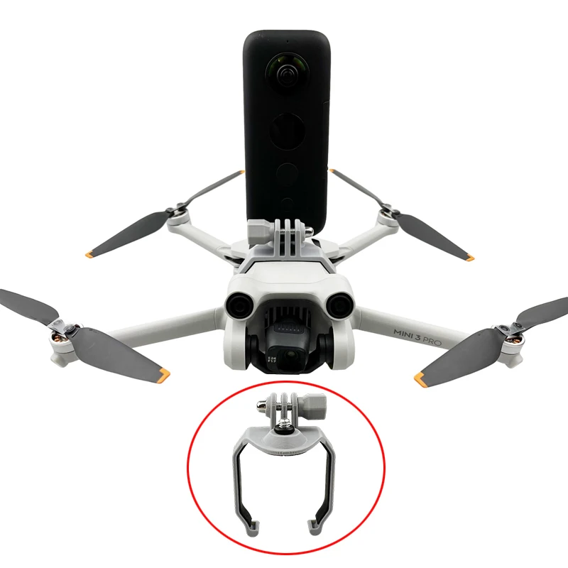 Per Dji Mini 3 Pro Drone Multifunzione Supporto Staffa Adattatore Esteso Con Vite Filettata Per Gopro 360 Action Camera