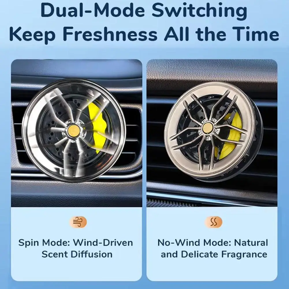 Rotatable Wheel Hub Car Air Freshener Clip - Stylish Fragrance Accessory