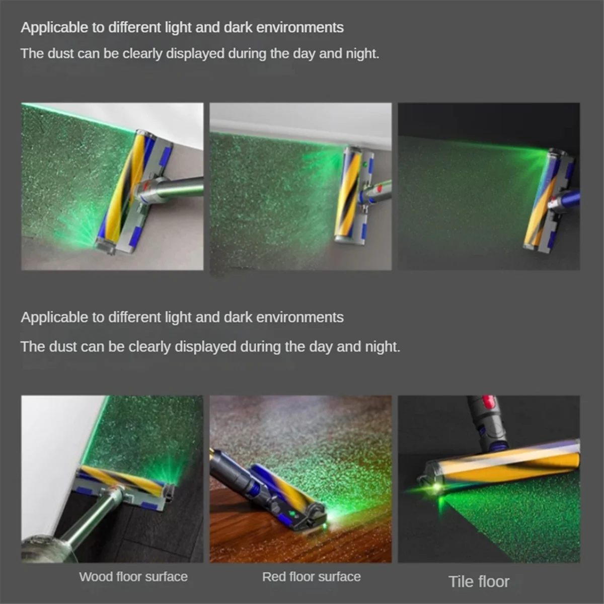 Vacuum Cleaner Dust Display LED Lamp Reveal Microscopic Dust Illuminate Invisible Pet Hair Cat Dog Fur USB Charging vacuum cleaner led lamp