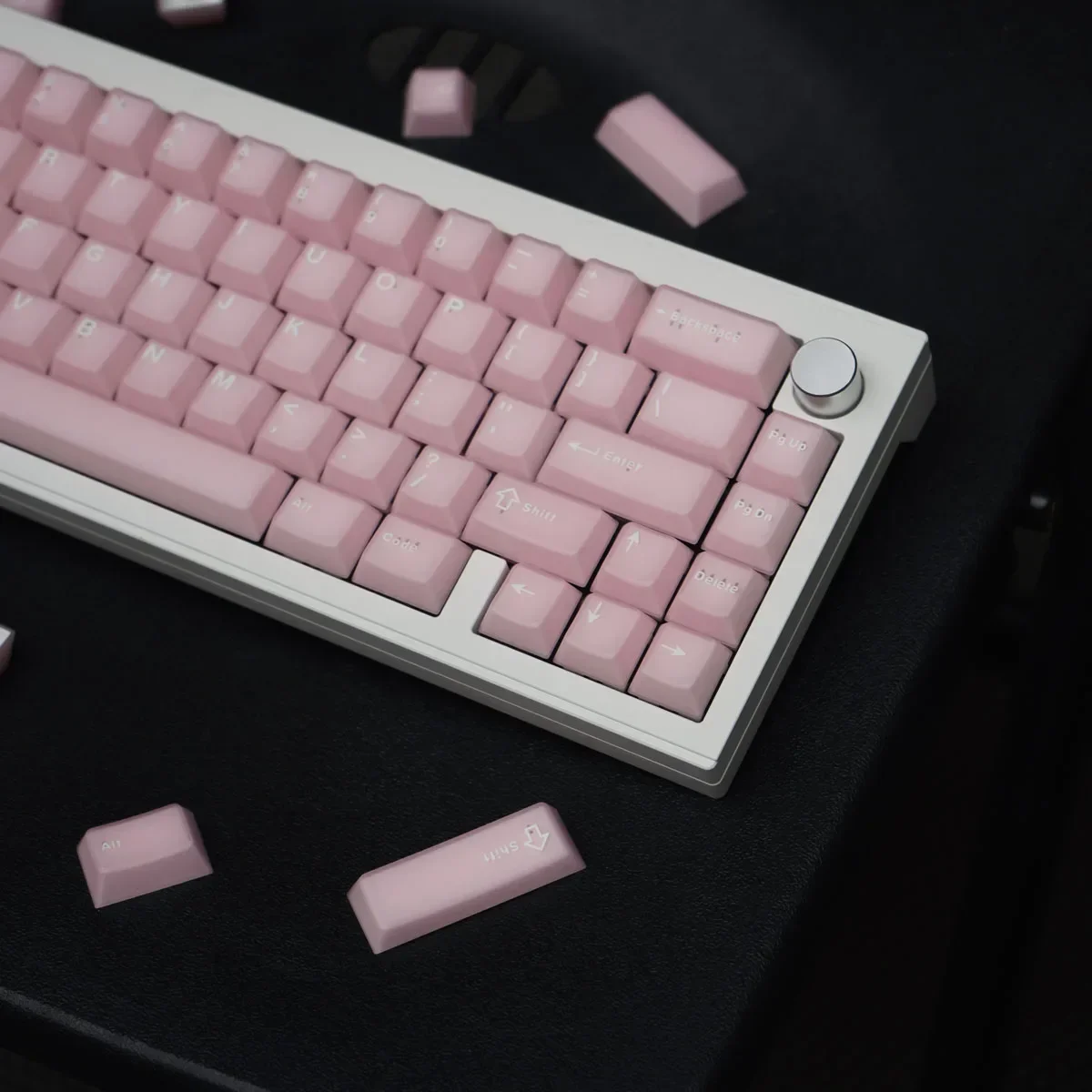Echome-pink Jade Tema Keycap Grupo Pbt Dye-sublimação Cap Teclado Translúcido Perfil Cereja Teclado Mecânico - Imagem 5
