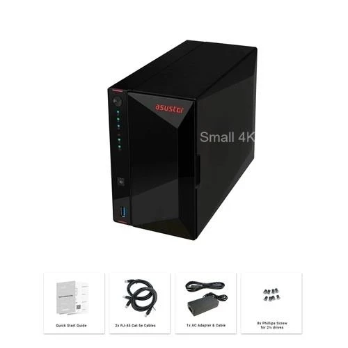 Asustor  AS5202T 2  NAS HDD/SDD Ŭ GHz   J4005, 2400 MHz DDR4 RAM, PK Synology DS 220 +, 2GB