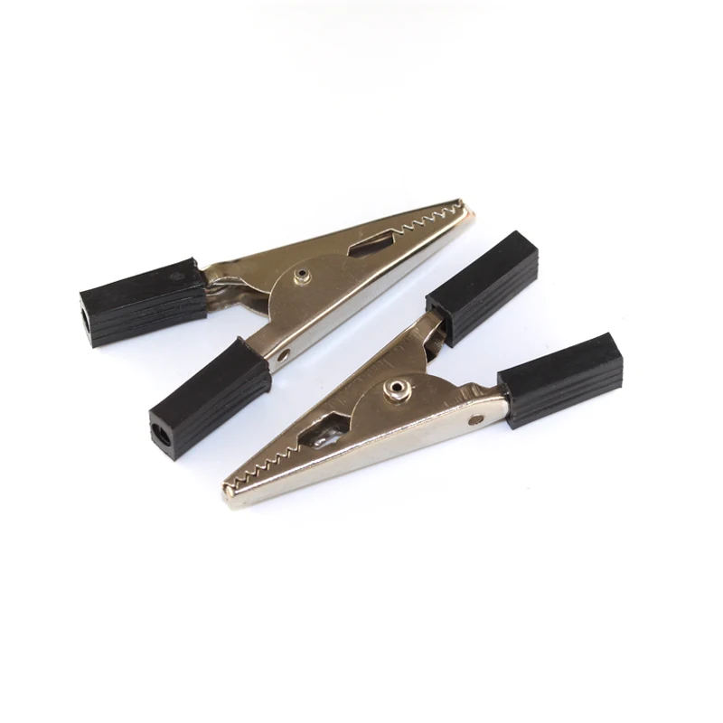 Alligator Clips Battery Clip Car Battery Test Lead Clips Electrical Insulated Crocodile Plastic Handle Cable Tool 10PCS