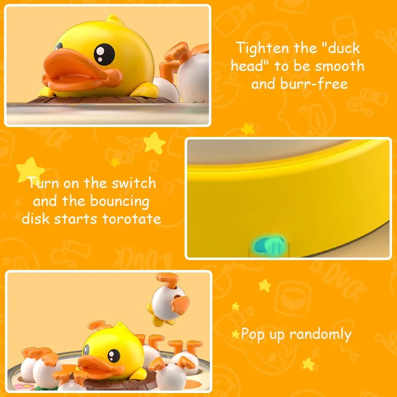 Yellow Duck Electric Toy Bouncing Wheel STEAM Puzzle Game Parent-child Interactive Toy Focus Training Desktop Decompression Game 5