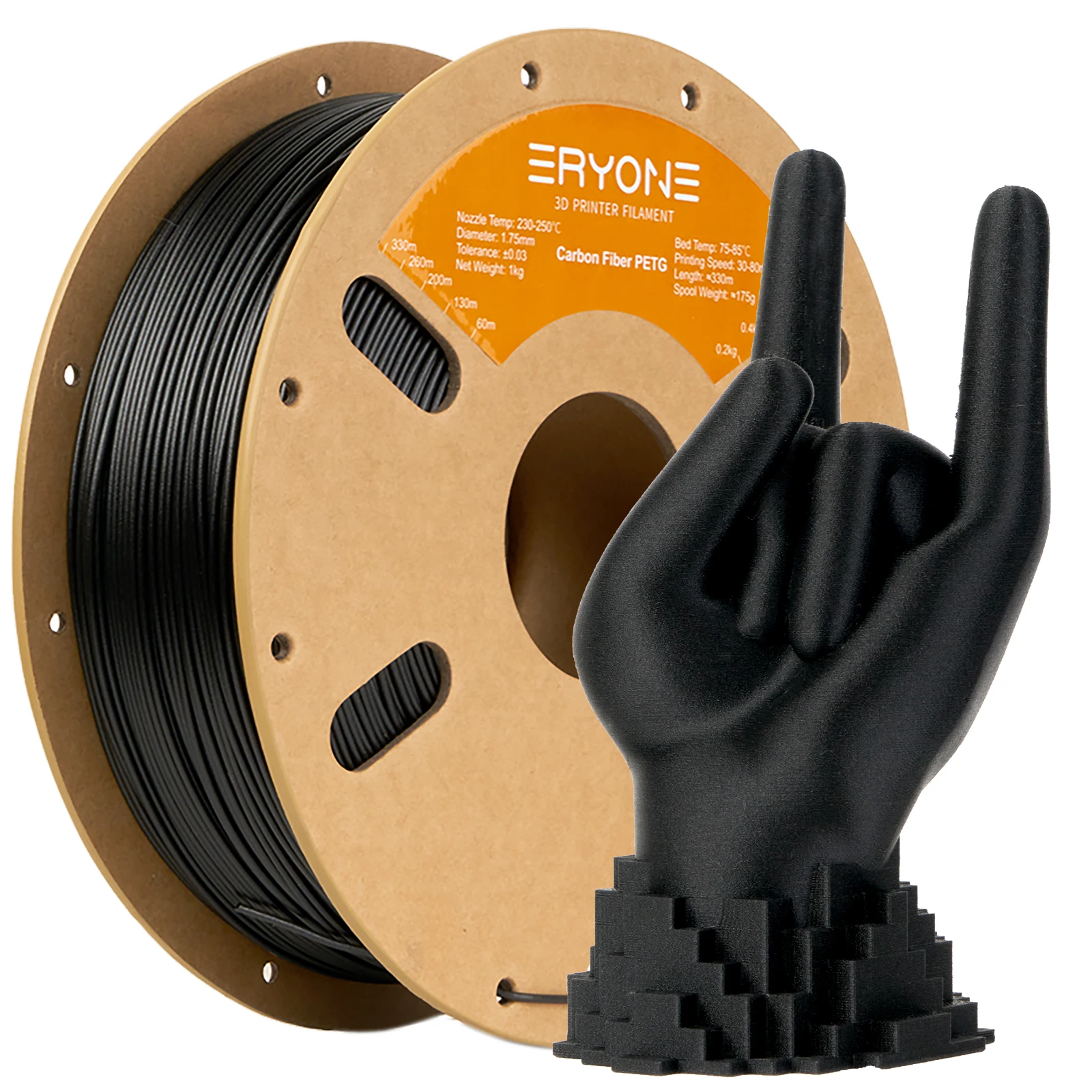 ERYONE Großer Ausverkauf 5KG PETG Carbon Fiber Premium Filament für 3D-Druck, Mehrfarbig Erhältlich, PETG-CF Filament, 1KG/Spule – Detail 9