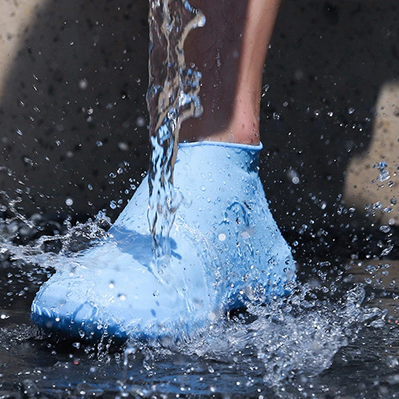 

Silicone WaterProof Shoe Covers Reusable Rain Shoe Covers Unisex Shoes Protector Anti-slip Rain BootS Pads For Rainy Day