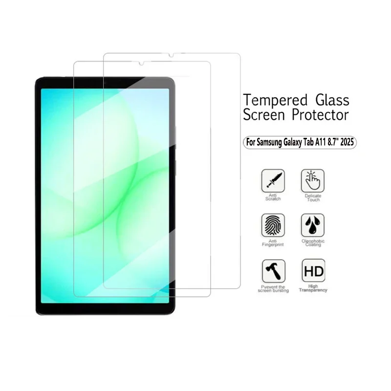 Premium Tempered Glass Screen Protector for 8.7-inch Tablets - 2 Pack