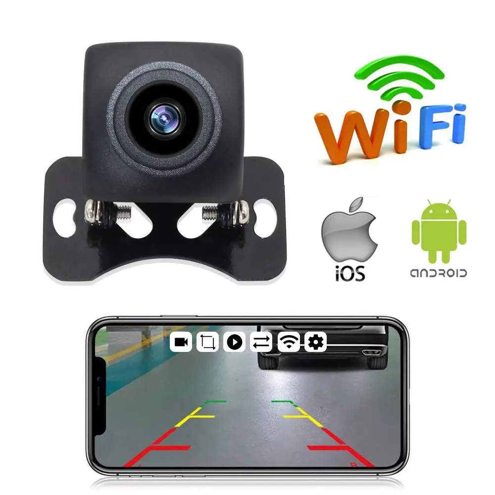 

12V Wireless Wifi Android and iPhone Rear View Backup Camera Reversing Aid Car Reverse Camera