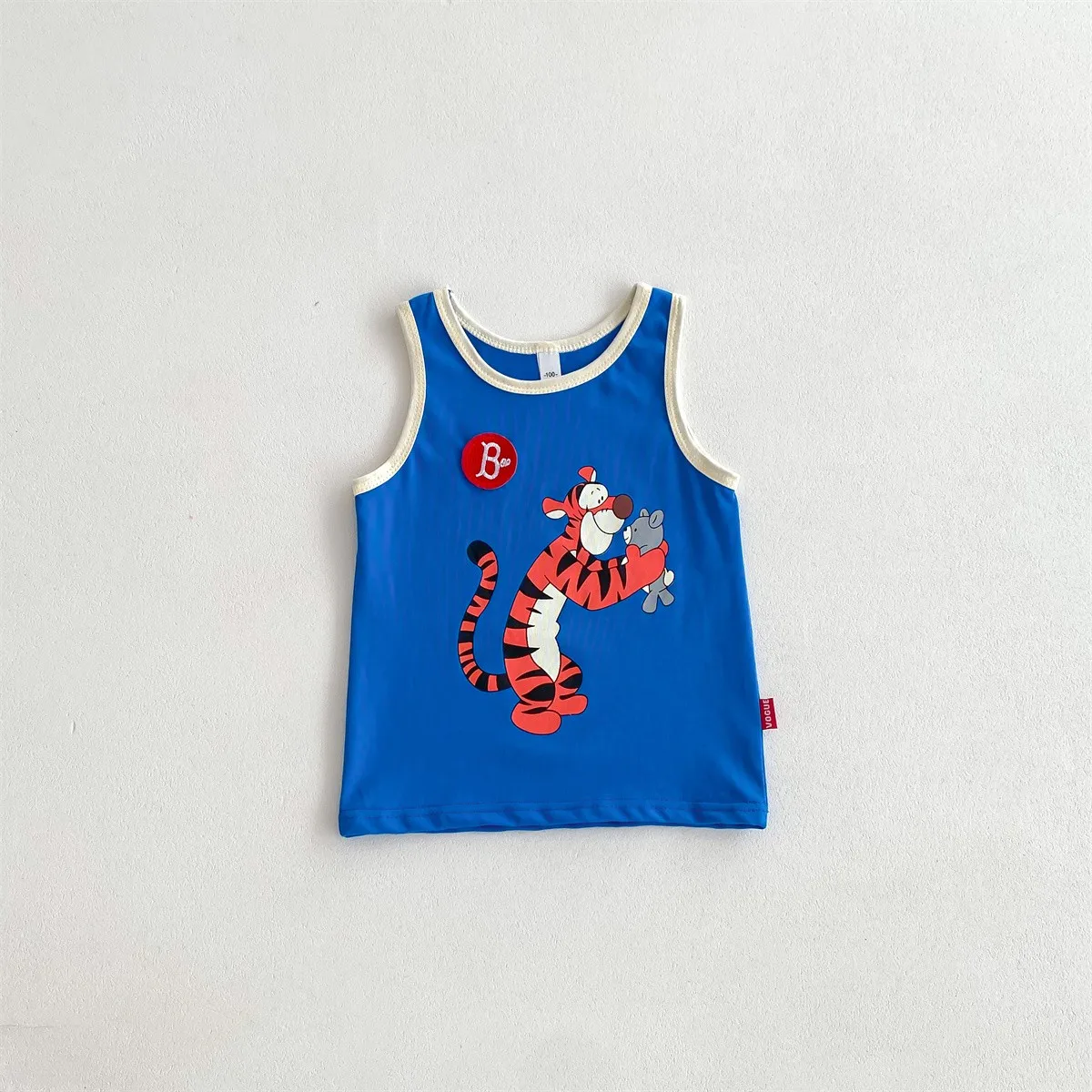 2024 Summer New Children Sleeveless Casual T Shirts Baby Boy Girls Cartoon Print Vest Toddler Fashion Loose Tee Top Kids Clothes 5