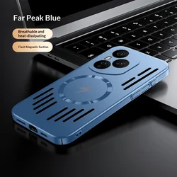 Breathable Magnetic Cooling Luxury Phone Case with Heat Dissipation - Honor 400 (China) (Blue)