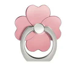 Durable 360° Rotating Magnetic Phone Ring Stand with Foldable Metal Finger Grip (Rose Golden)