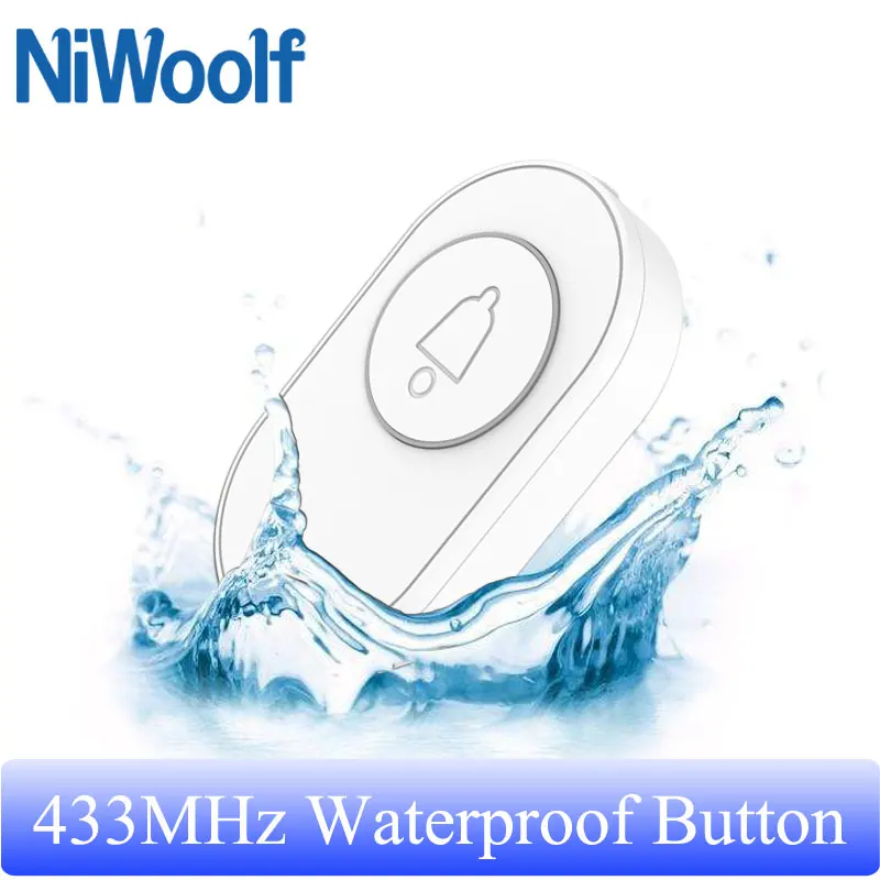 433MHz Wireless Doorbell Button Waterproof Elderly Emergency For Our Smart Home Security Alarm System