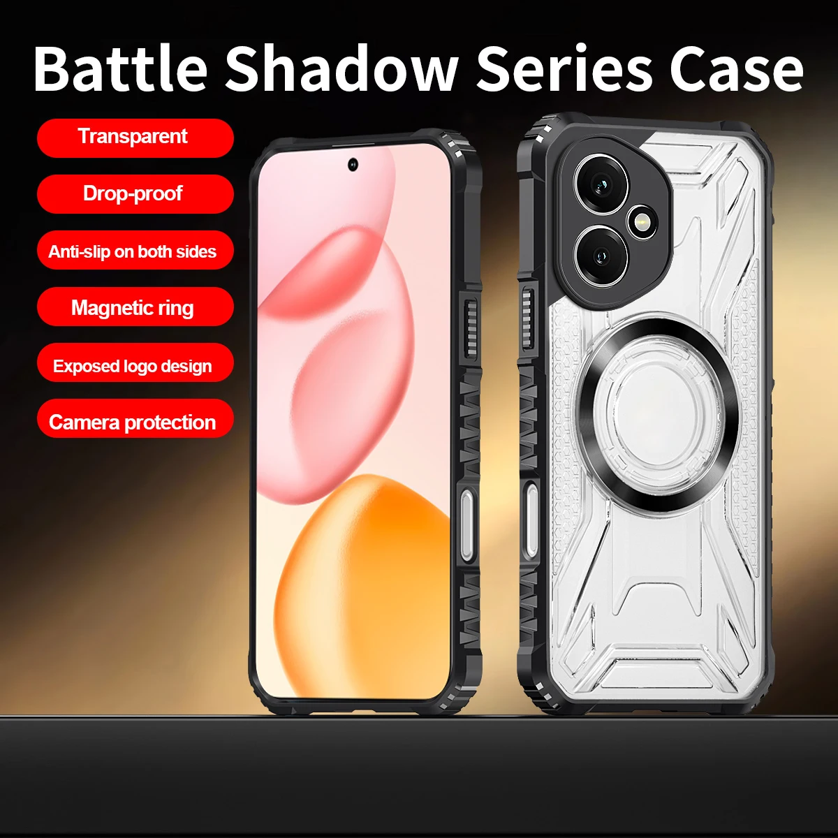 Deluxe Magnetic Clear Shockproof Case with Military-Grade Protection