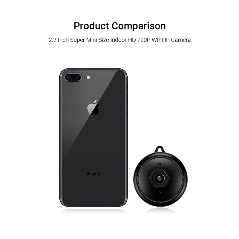 V380 미니 와이파이 카메라, 1080P HD 보안 IP 무선 카메라, 실내 홈 보안 캠코더, 나이트 비전 모션 감지