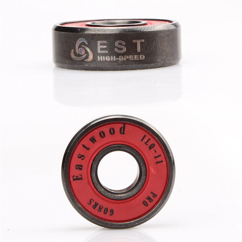 

EST Skate Bearings ABEC11 ILQ-11 EST Professional High Speed Inline Roller Skates Bearing 608 608RS PRO Skating Bearing Chrome