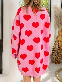 Women s Oversized Knit Sweater Long Sleeve V-Neck Chunky Cable Knit Cardigan Fall Winter Warm Coat with Pockets 1