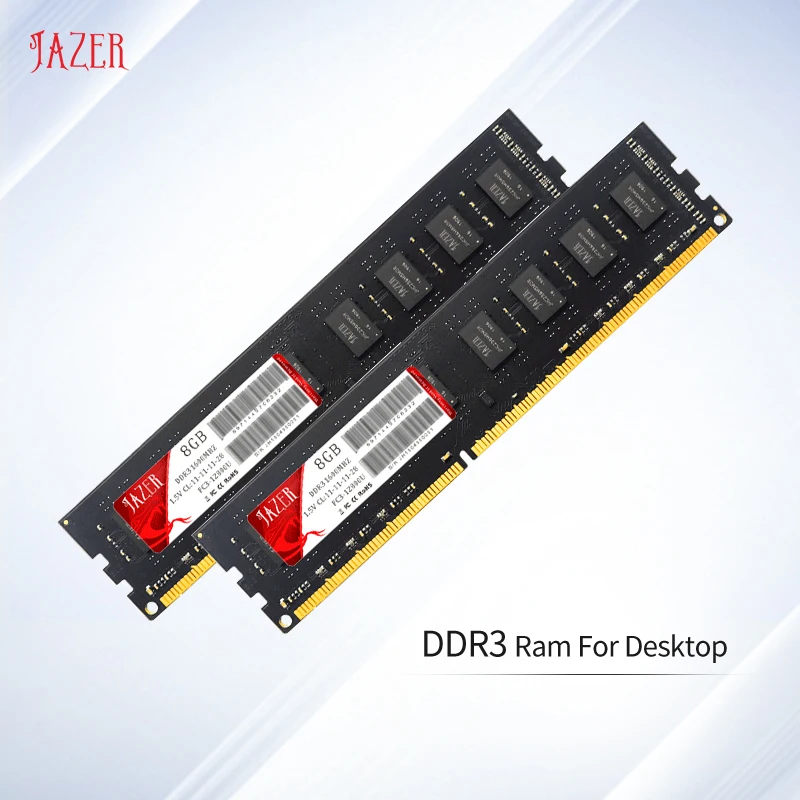 JAZER Memoria Rams DDR3 1600MHz New Dimm Desktop Memory Compatible AMD And Intel