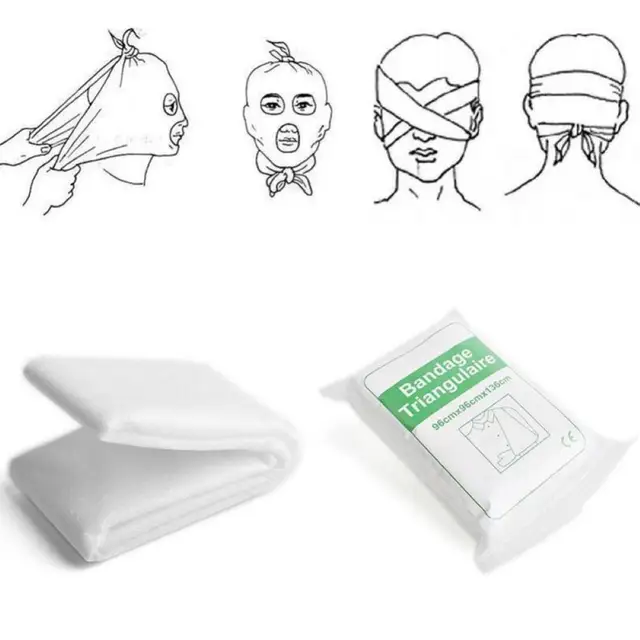 Medical-Burn Dressing Triangular Bandage Wrap Emergency Wound Care First Aid Kit Splint Lashing Head Bandage Survival Gear 1