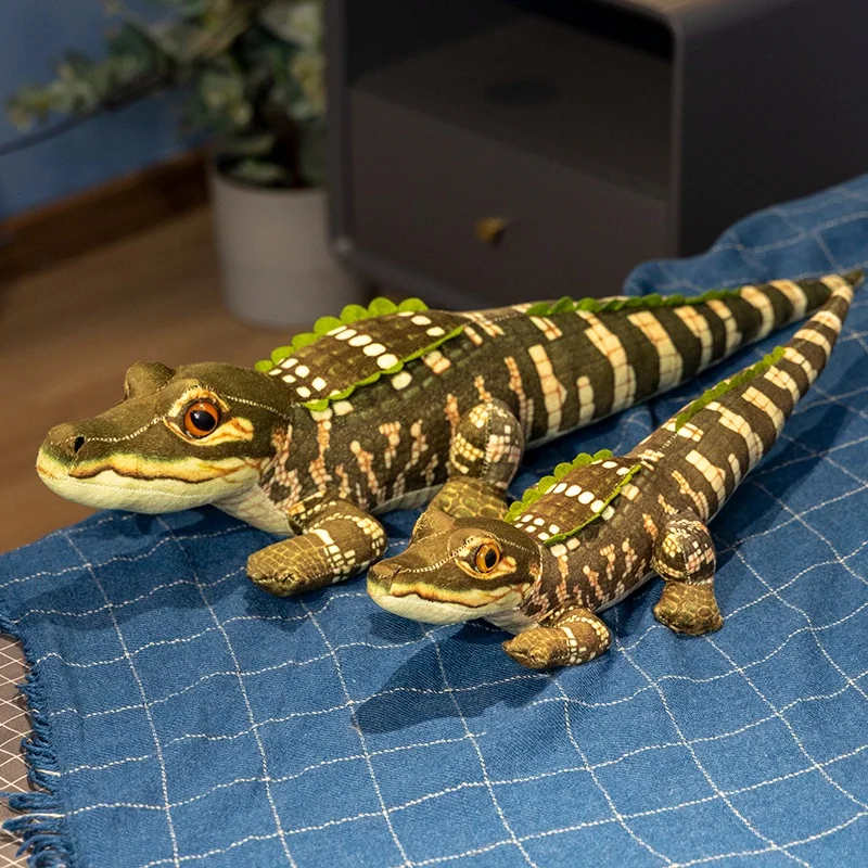 50/70cm Real Life Alligator Plush Toy Simulation Crocodile Dolls Kawaii Animal Pillow for Children =Birthday Christmas Gifts