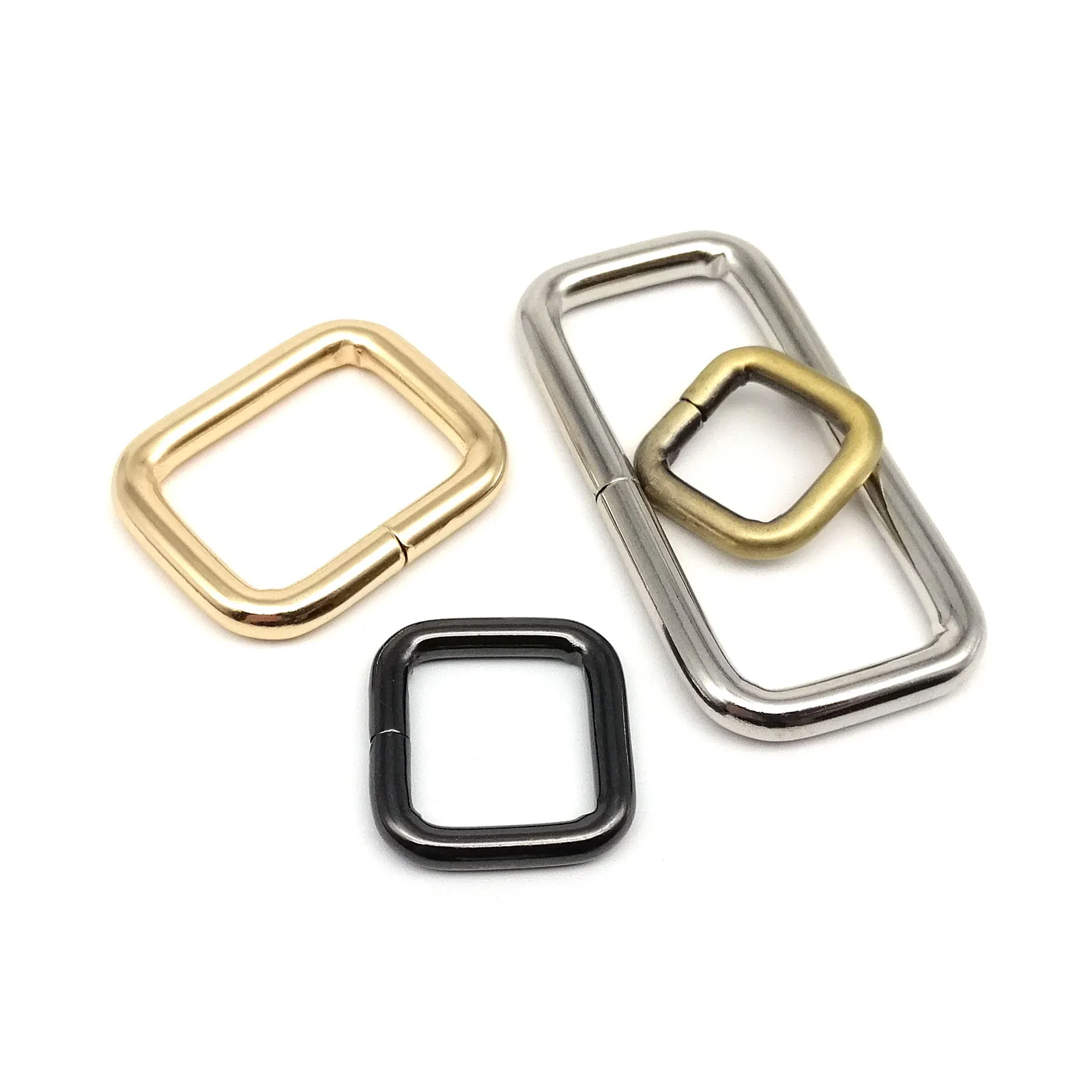 Metal Buckle Handbag Leather Bag Strap Belt Webbing Dog Collar Chain Rectangle Square O D Ring Clasp DIY