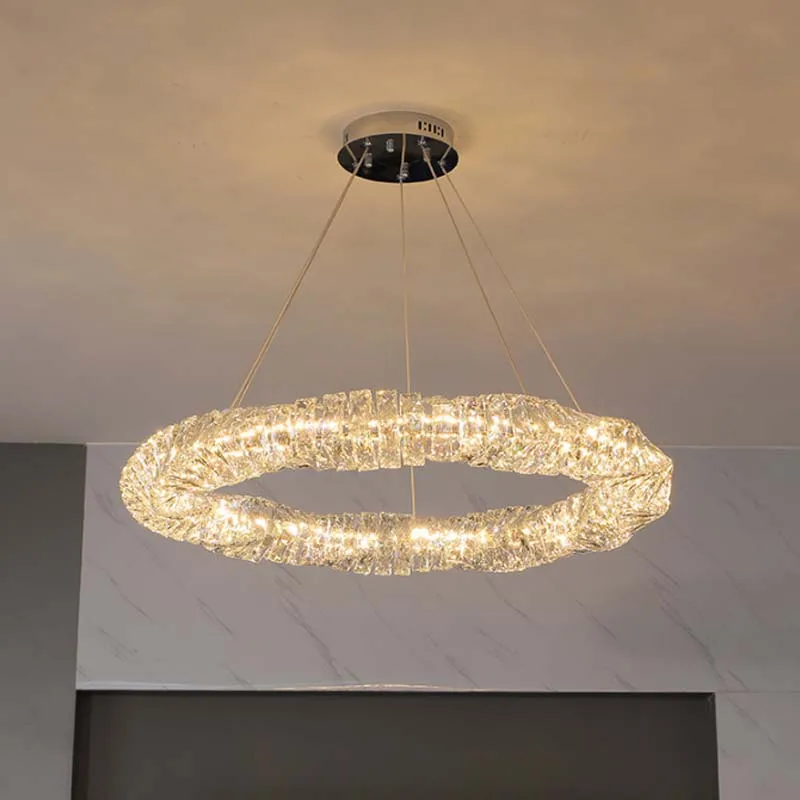 

Luxury Crystal Led Pendant Lights Home Villa Living Dining Room Lighting Decor Chandelier Indoor Bedroom Hanging Lights Fixture