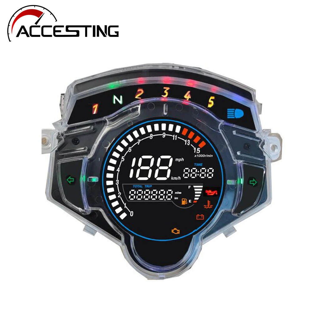 

2023 Digital Meter LCDSpeedometer Odometer Tachometer Display For Yamaha LC135 V2 V3 V4 V5 V6 V7