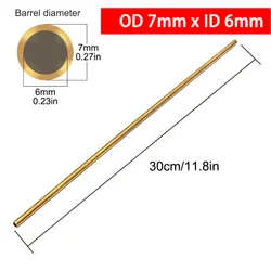 Premium Brass Tubes for DIY Crafting and Model Making - Various Diameters, 300mm Length, 0.5mm Wall Thickness (7mm)
