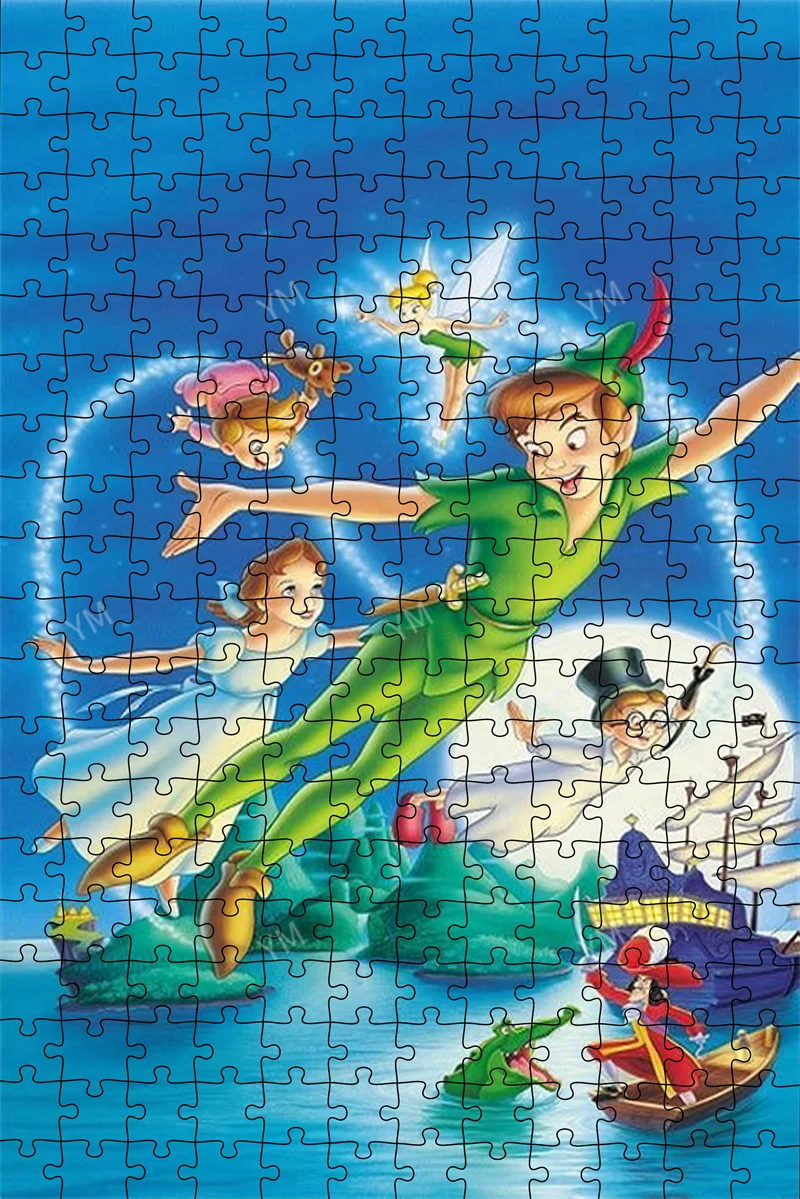 Peter Pan Disney Movie Puzzles Fashion Cartoon 300/500/1000 Pieces