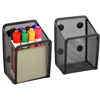 1Pc Magnetic Mesh Pencil Holder Desk Organizer Container For Office Home 1