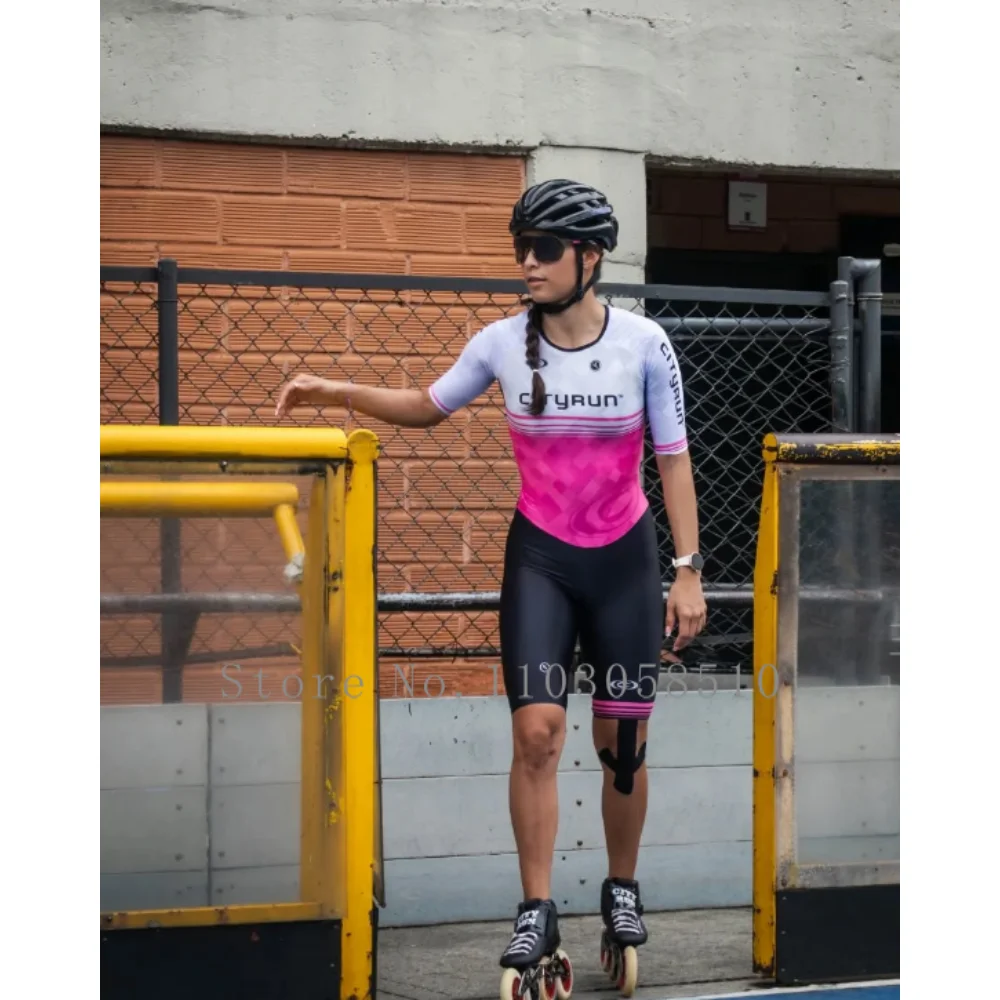 Cityrun Speed Skating Unisex Skates Suit Triathlon Speed Inline Roller Skate Monkey Skinsuit Comfortable Fast Skating sports bodysuit skating jumpsuit