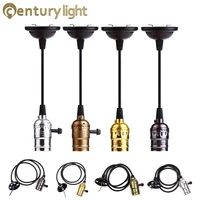 Vintage Edison E26 E27 Screw Bulb Aluminum Shell Base Lamp Bulb Holder Pendant Lighting Socket 110V 220V Ceiling Light  Cable 1