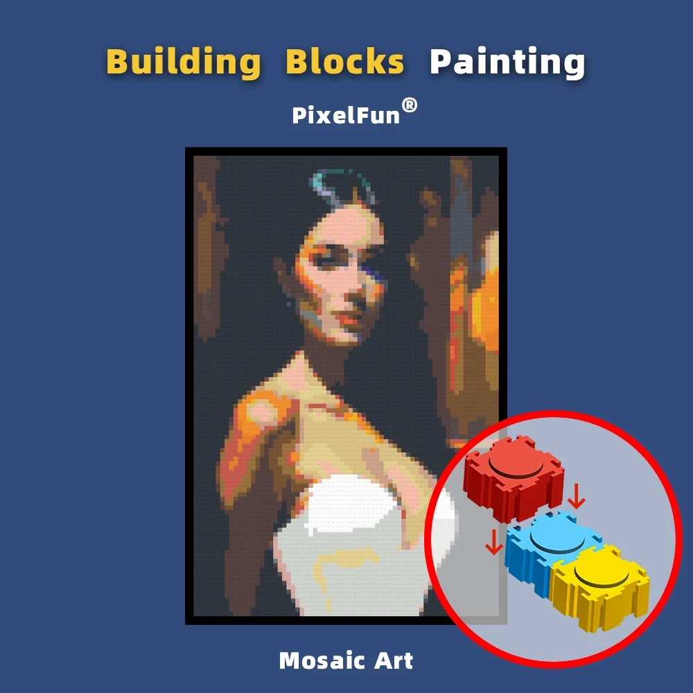 

Photo Custom DIY Portrait Building Block Painting Mosaic Pixel Art Design Honey Wife Girlfriend Fiancee Crush Lover Spouse Gift