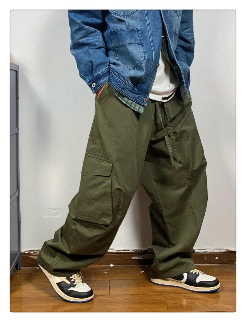 Description Picture 5 of itemAmerican Streetwear Loose Baggy Cargo Pants Men Clothing Harajuku High Quality Tactical Casual Pants Work Straight Trousers