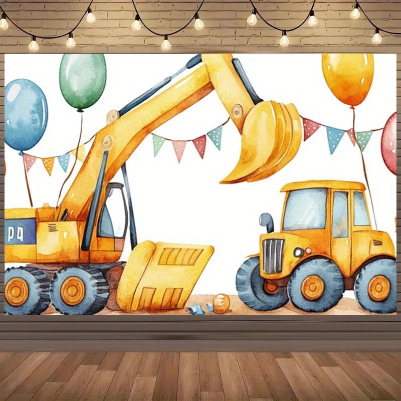 Partyhintergrund, Feier im Freien, Flaggen für Festivalveranstaltungen, Hintergrundstoff mit architektonischem Thema