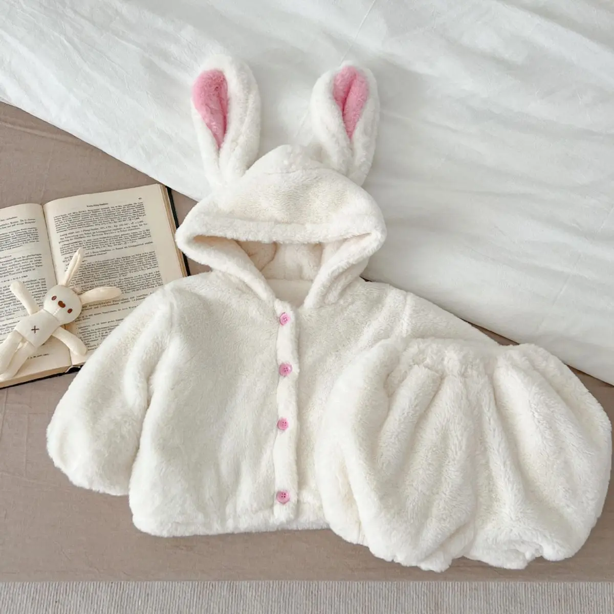 Infant/Toddler Girl's 2pc Rabbit Suit 1