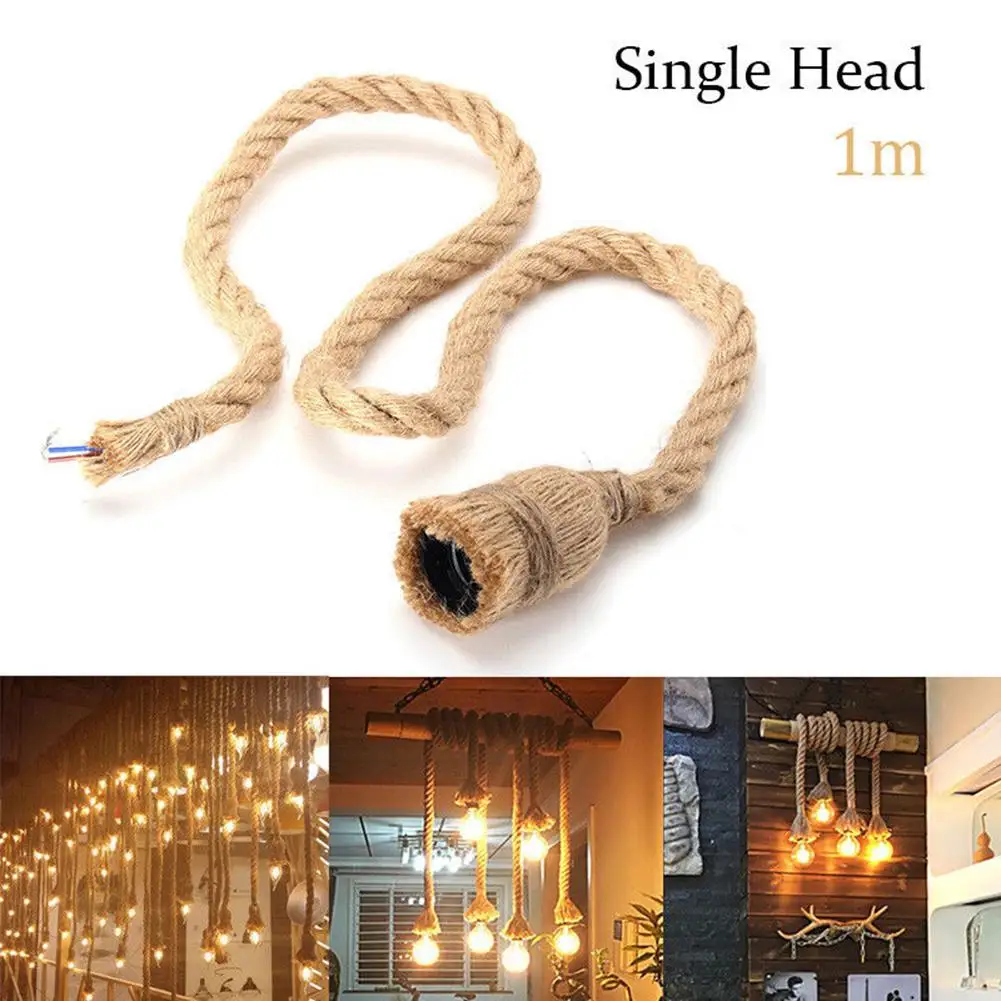 Hemp Rope Pendant Light Industrial Decorative Lamp