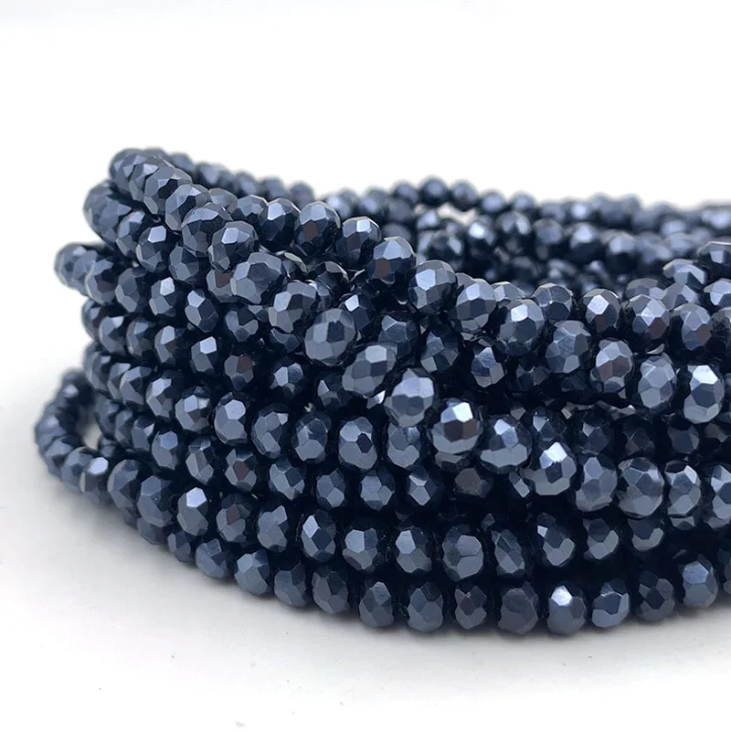 Radiant Jade Green Crystal Rondelle Spacer Beads