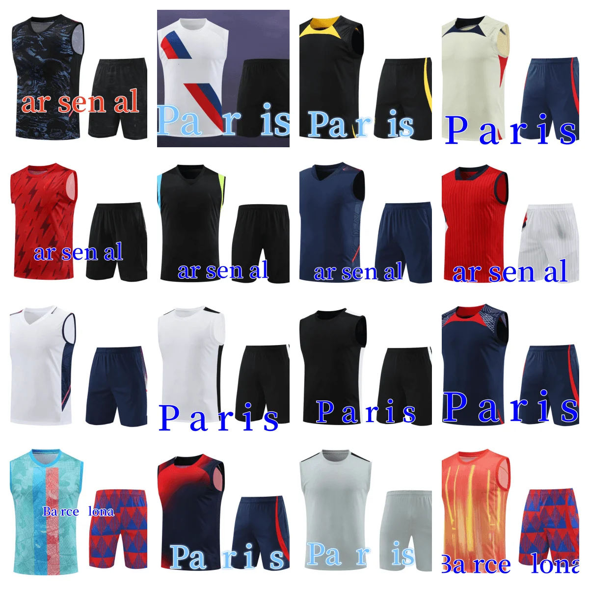 

23 24 tracksuit Sportswear men training suit soccer Jersey kit uniform chandal 2023 2024 short mens sleeveless vest football