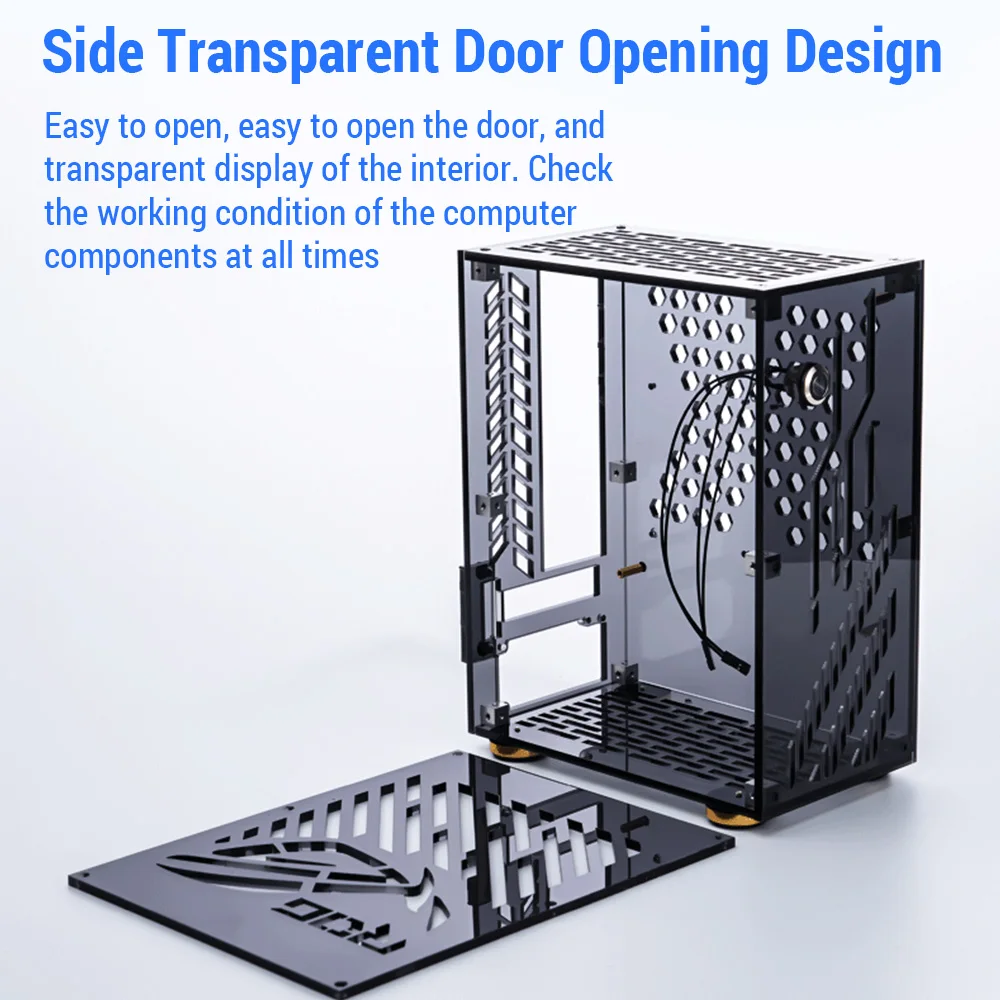 휴대용 소형 컴퓨터 케이스 쉘 컴팩트 PC 케이스 데스크탑 PC 케이스 Mini-ITX 마더보드 FLEX 전원 공급 장치 PC 섀시